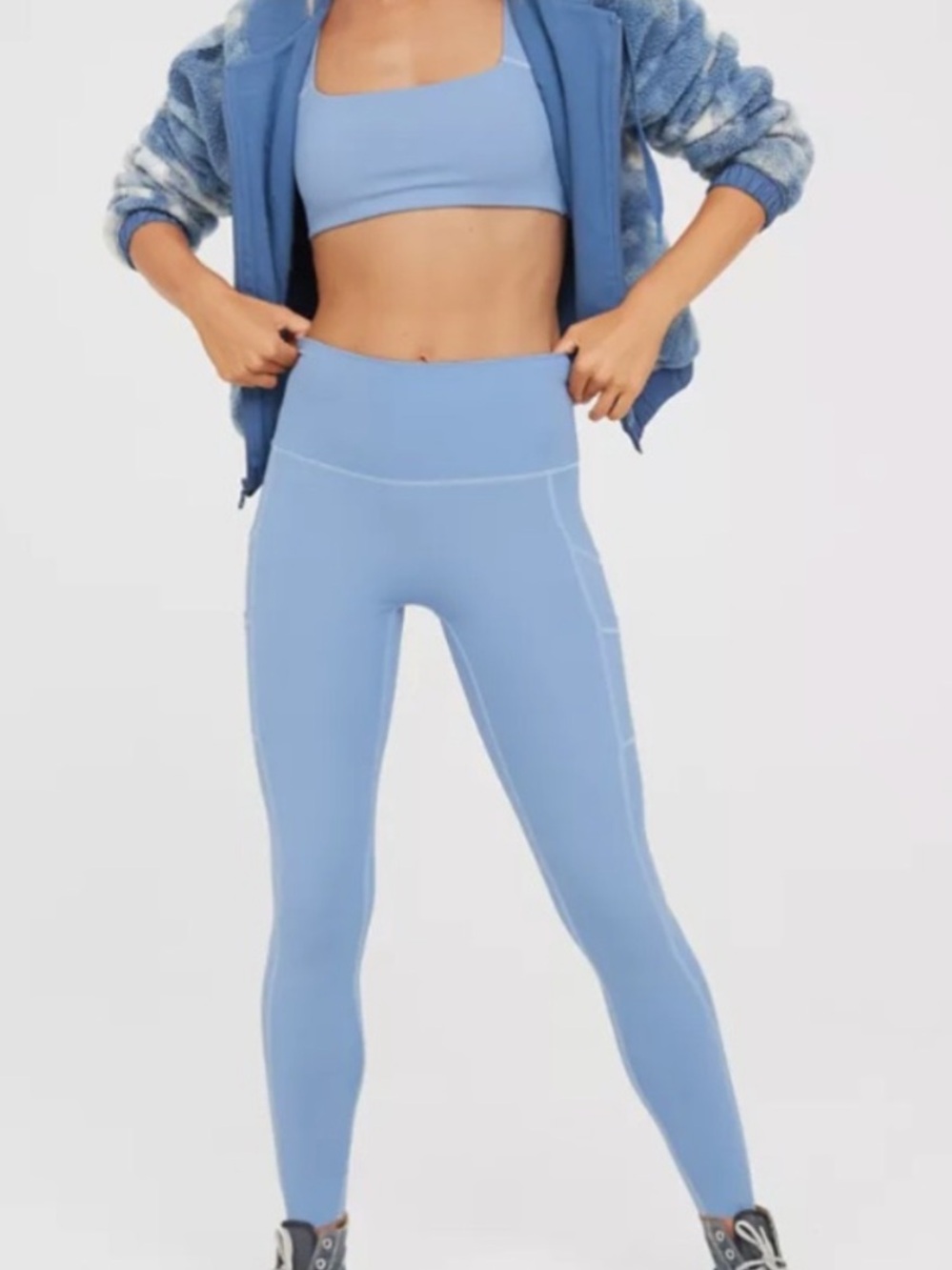Aerie Offline “Goals” Sky Blue 7/8 Legging